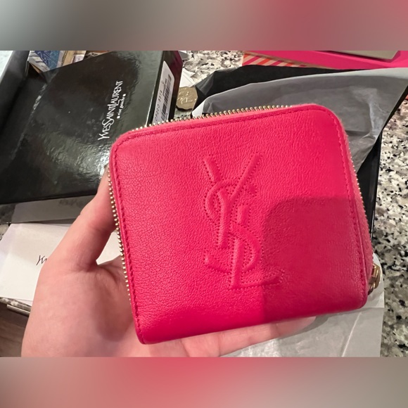 Yves Saint Laurent-pink wallet in very new condition - Picture 3 of 8